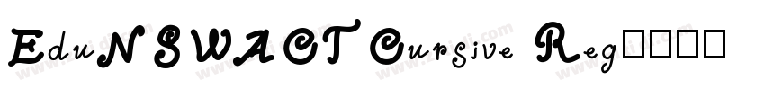 EduNSWACTCursive Reg字体转换